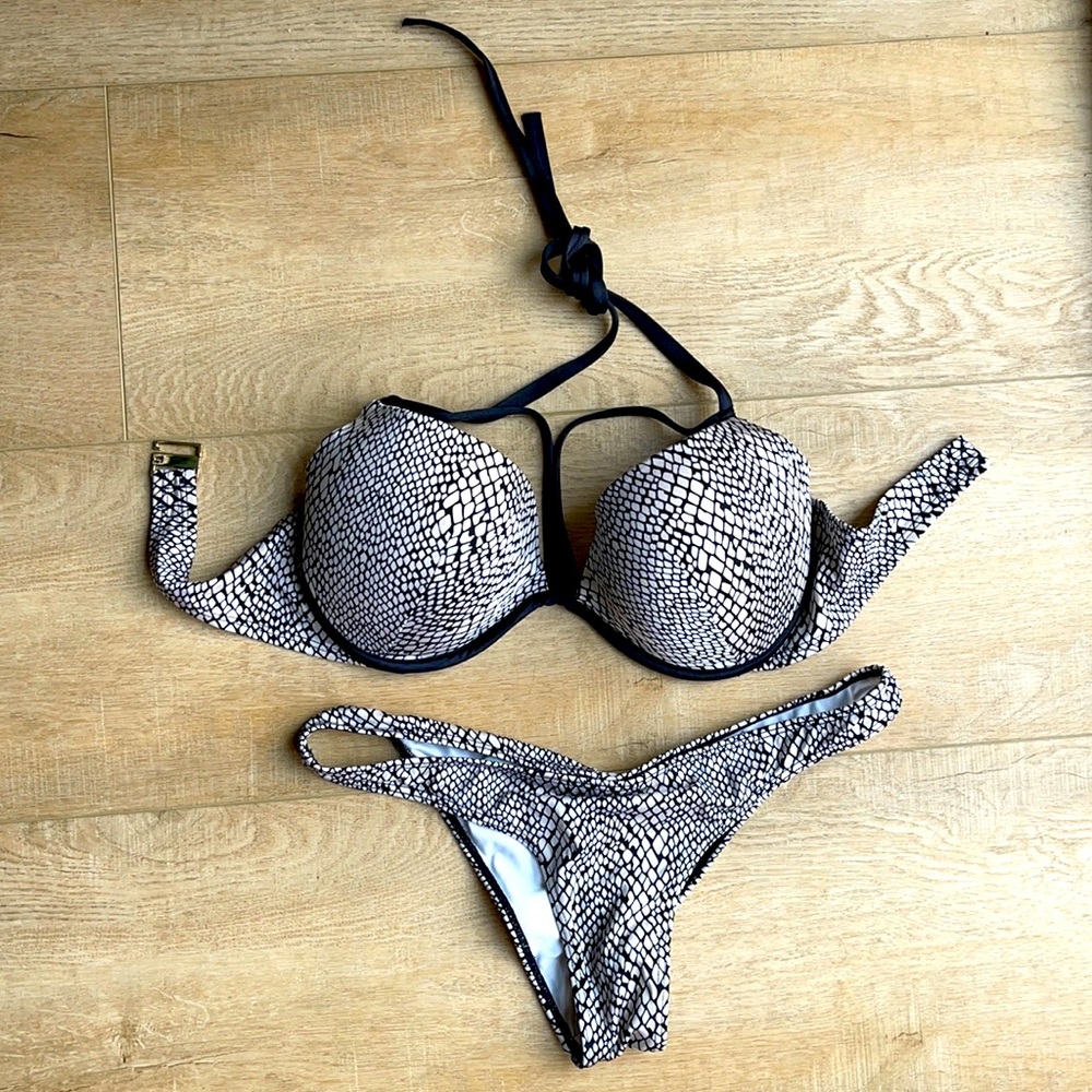 Victoria Secret snake print push-up bikini